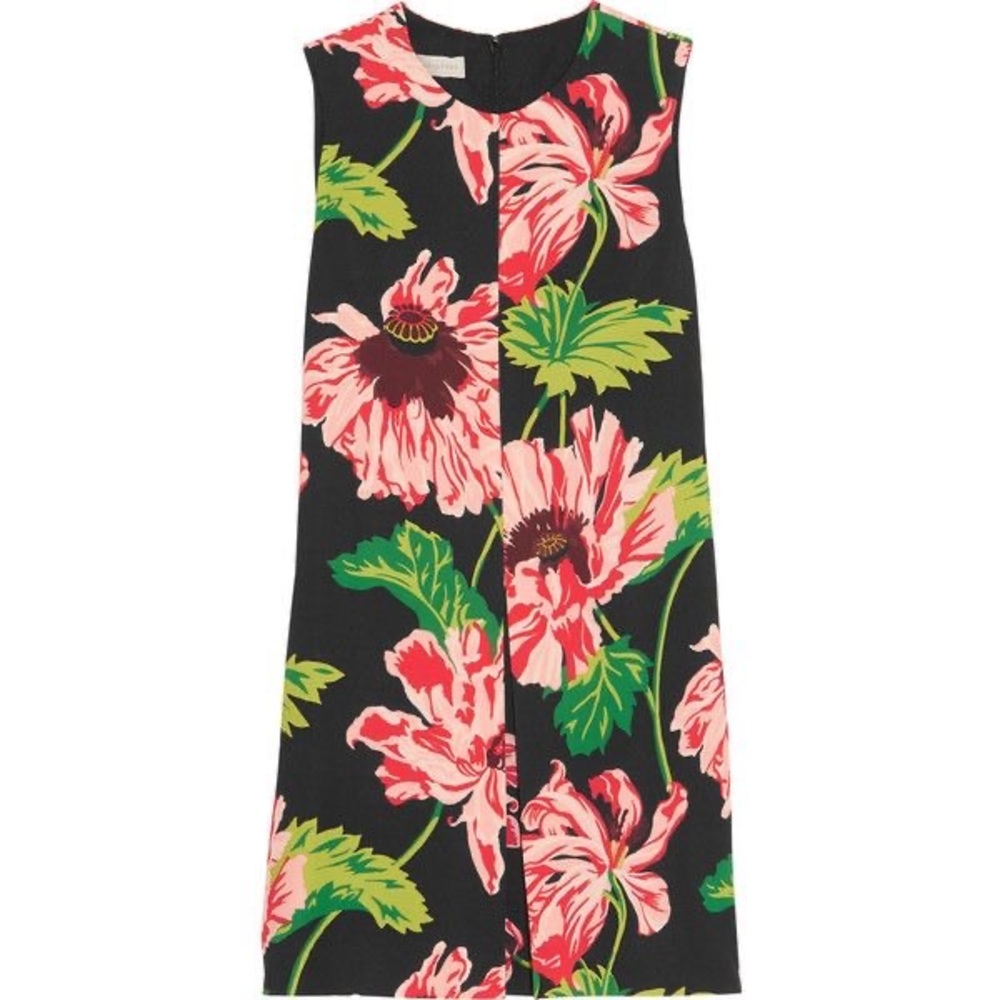 Stella McCartney Black Floral Mini Dress
